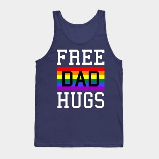 Free Dad Hugs Rainbow LGBT Pride Fathers Day Tank Top